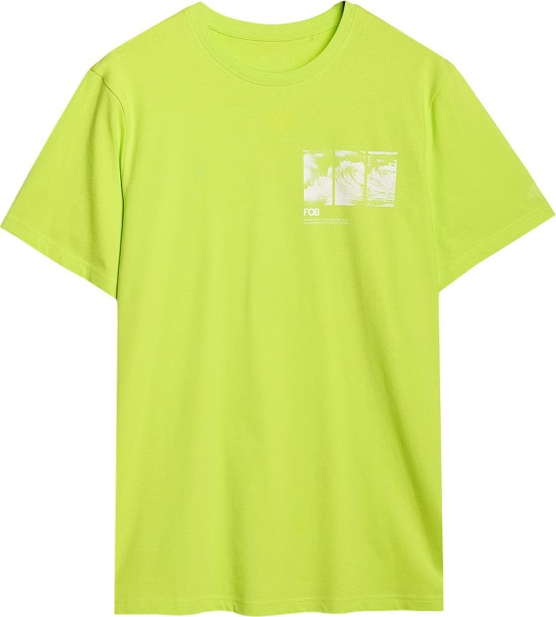 KOSZULKA MĘSKA BAWEŁNIANA T-SHIRT MĘSKI SPORTOWY Z NADRUKIEM 4F M2106