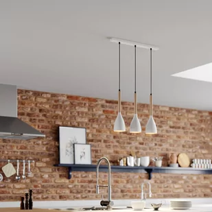 Lampa wisząca Muza 3 x 60 W E27 biała/złota 9108 - Lampy sufitowe - miniaturka - grafika 2
