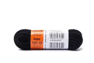 KAPS sznurowadła 200 cm 09_200_300_091 czarny, sznurowadła bawełniane, okrągłe, grube - Kaps - Akcesoria obuwnicze - miniaturka - grafika 1