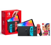 Konsole Nintendo - Nintendo Switch OLED Czerwono-niebieski + Pokemon Shield - miniaturka - grafika 1
