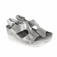 Sandały damskie - Sandały damskie Skotnicki 3-0555 D. Silver - miniaturka - grafika 1