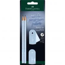 Faber-Castell Ołówek 2 szt. + gumka + temperówka - Przybory szkolne - miniaturka - grafika 1