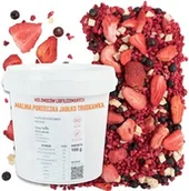 Warzywa świeże i suszone - Owoce liofilizowane zestaw mix malina porzeczka jabłko truskawka 100 g wiaderko - miniaturka - grafika 1