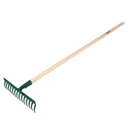 Grabie i motyki - Grabie uniwersalne proste ogrodowe 14 zębów trzonek drewniany 140cm VERTO 15G057 - miniaturka - grafika 1