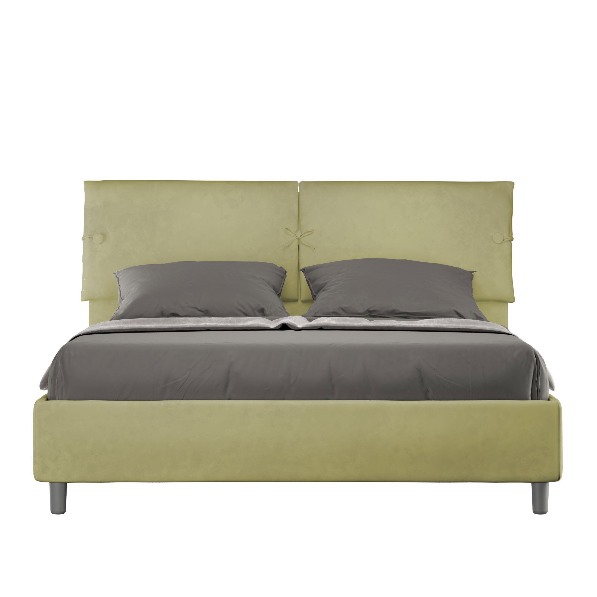 Łóżko tapicerowane bez podstawy 160x200 zielona herbata mikrofibra Sleeper