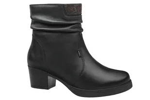 Botki AXEL Comfort 4471 H Czarne+Pyton Czarny/Złoty zimowe ocieplane na haluksy Kosela Medic 9471 szerokie - Botki damskie - miniaturka - grafika 1