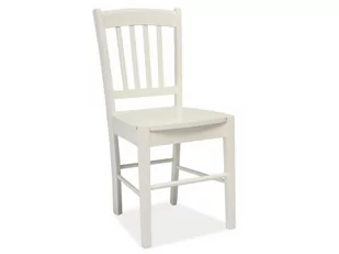 Fotel biurowy, krzesło biurowe Signal Meble Krzesło drewniane CD-57 biały - Fotele i krzesła biurowe - miniaturka - grafika 1