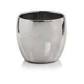 Donice - Osłonka ceramiczna kula srebrna 11 cm - miniaturka - grafika 1