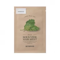 Maseczki do twarzy - SKINFOOD Kale Sous Vide Mask Sheet odświeżająco-nawilżająca maseczka w płachcie 22g - miniaturka - grafika 1