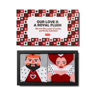 Skarpetki męskie - Skarpetki męskie kolorowe SOXO Król i Królowa-40–45 - miniaturka - grafika 1