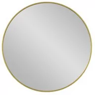 Lustra - Lustro łazienkowe okrągłe w złotej ramie aluminiowej 80 cm - miniaturka - grafika 1