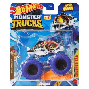 Hot Wheels Monster Trucks: Piran-Ahhhhh autko, 1:64 - Samochody i pojazdy dla dzieci - miniaturka - grafika 1