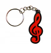 Breloki - Breloczek Czerwony Klucz wiolinowy Brelok - miniaturka - grafika 1
