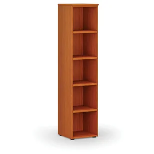 Regał biurowy PRIMO WOOD, 1781 x 400 x 420 mm, wiśnia - Regały biurowe - miniaturka - grafika 1