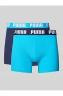 Majtki damskie - Obcisłe bokserki z detalem z logo w zestawie 2 szt. - Puma - miniaturka - grafika 1
