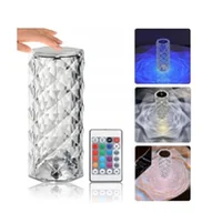 Lampy stojące - Lampa Dotykowa Kryształowa Led Nocna Wielokolorowa Rgb - miniaturka - grafika 1
