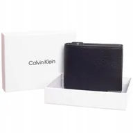 Portfele - Calvin klein bezpieczny portfel męski czarny - miniaturka - grafika 1