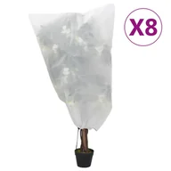 Agrowłókniny - vidaXL Kaptury na rośliny, ze ściągaczami, 8 szt., 70 g/m², 0,8x1,2 m - miniaturka - grafika 1