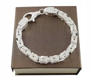 Bransoletka Srebrna Męska Splot Królewski 6,50 mm pr 925 Grawer Gratis - Bransolety męskie Bransoletka Srebrna Męska Splot Królewski 6,50 mm pr 925 Grawer Gratis - Bransolety męskie - miniaturka - grafika 1