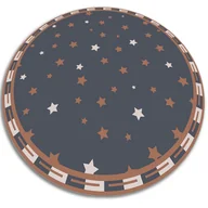 Dywany - Modny dywan okrągły winylowy geometryczne gwiazdki fi110 cm - miniaturka - grafika 1