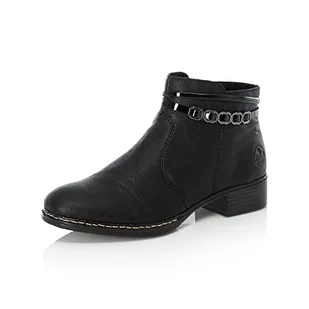 Rieker Damskie sztyblety 53478, czarny, czarny, czarny, czarny, czarny, 01 01, 38 EU - Botki damskie - miniaturka - grafika 1