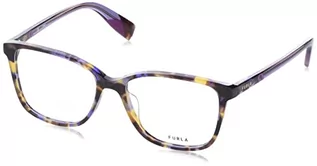 Okulary przeciwsłoneczne - Furla Damskie okulary przeciwsłoneczne Vfu579V, błyszczące, fioletowe, Havana, 52, Błyszczący fioletowy / Havana - grafika 1