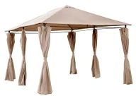 Altany ogrodowe - Beżowy pawilon ogrodowy z bocznymi ściankami W8-A05 - miniaturka - grafika 1
