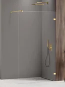 Ścianki i drzwi prysznicowe - Ścianka prysznicowa złoty połysk 90 cm szkło 8 mm EXK-7058 Avexa Gold Shine New Trendy - miniaturka - grafika 1