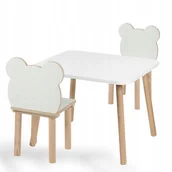 Zestawy mebli dla dzieci - stolik i krzesełka dla dzieci 50 x 60 x 47cm, dwa krzesełka zestaw mebli - miniaturka - grafika 1