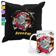 Gadżety dla niej i dla niego - Zestaw Kubek + Poduszka Z Poszewką- Prezent Dla Fana Tunes Bohater + Imię - miniaturka - grafika 1