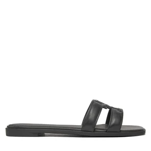 Klapki Tommy Hilfiger Th Logo Strap Mule FW0FW08671 Czarny - Klapki i japonki damskie - miniaturka - grafika 1