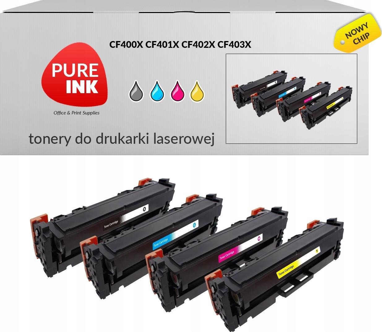 Toner Pureink Zestaw CMYK Zamiennik HP201X