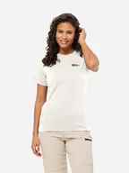 Koszulki i topy damskie - Koszulka damska bawełniana Jack Wolfskin Essential T W 1808352-5000 M Biała (4064993566512) - miniaturka - grafika 1