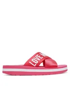 Klapki i japonki damskie - LOVE MOSCHINO Klapki JA28324G0MIX3604 Różowy - miniaturka - grafika 1
