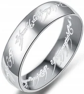 Pierścionki - Obrączka Srebrna Władca Pierścieni Sygnet Ring - miniaturka - grafika 1