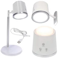 Lampy stojące - Lampka biurkowa, LED, szkolna, regulowana wysokość do pracy, biała - miniaturka - grafika 1