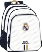 Plecaki - Safta REAL MADRID plecak dla dzieci, idealny dla dzieci w różnym wieku, wygodny i wszechstronny, jakość i wytrzymałość, 280x100x340 mm, Kolor Biały, Biały, Estándar, Casual - miniaturka - grafika 1