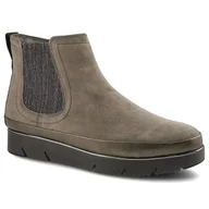 Botki damskie - Brązowe Botki Tamaris Damskie Buty Na Platformie - miniaturka - grafika 1