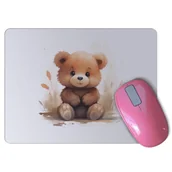 Podkładki pod mysz - PODKŁADKA POD MYSZ Z MISIEM MIŚ pluszowy słodki dla dziecka prezent - miniaturka - grafika 1