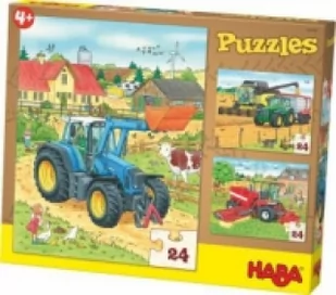 Haba Puzzle 3x24 - Traktor & Co. 300444 - Puzzle - miniaturka - grafika 2