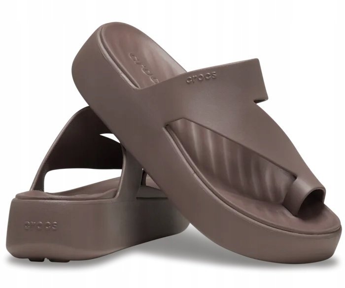 Crocs Wygodne Lekkie Damskie Buty Klapki Getaway Platform Toe Loop 37-38