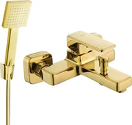 Zestawy baterii łazienkowych - Mexen Cetus R45 bateria wannowa z zestawem prysznicowym, złota - 74433R45-50 - miniaturka - grafika 1