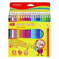 Kredki ołówkowe KEYROAD 48 kolorów trójkątne - Przybory szkolne - miniaturka - grafika 1