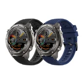 Smartwatch - Tracer GP-Fit2 1,43'' wodoodporny, 2 paski, czarny, granatowy - miniaturka - grafika 1
