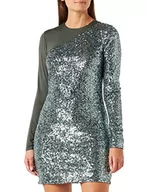 Sukienki - Pinko Damska sukienka z cekinami Alison St. ORN, Is2_Silver/Green, XL - miniaturka - grafika 1