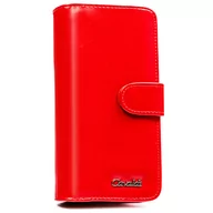 Portfele - Duży pionowy portfel damski pojemny portfel na karty i dokumenty Cavaldi, czerwony - miniaturka - grafika 1