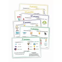Plansze edukacyjne A4 - Ortografia 6 kart - Pomoce naukowe - miniaturka - grafika 1