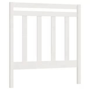 Lumarko Wezgłowie łóżka, białe, 95x4x100 cm, lite drewno sosnowe - Inne meble do sypialni - miniaturka - grafika 3