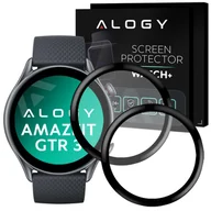Akcesoria do smartwatchy - 2x Elastyczne Szkło 3D Alogy do Xiaomi Amazfit GTR 3 Black - miniaturka - grafika 1