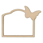 Dekoratorstwo - EKO-DECO, ramka zaokrąglona z motylkiem - miniaturka - grafika 1